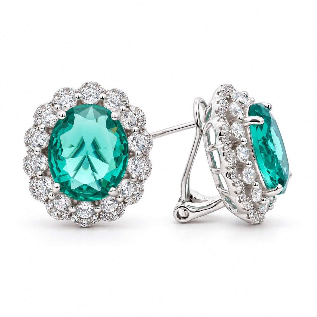 Elegant Oval Button Earring - KE192