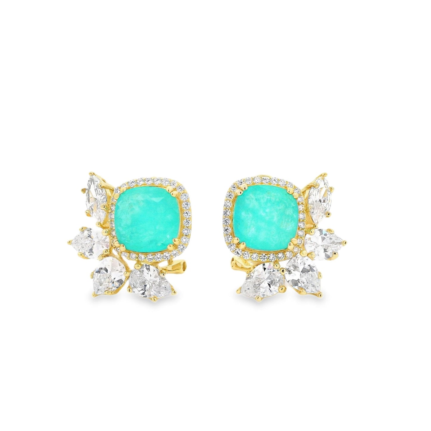HW Stone with Leaf Earring - KE191026