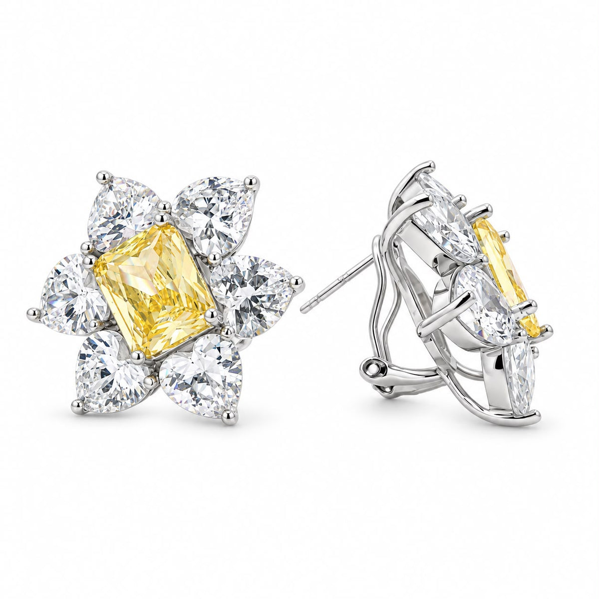 Chunky Flower Omega Earring - KE192016