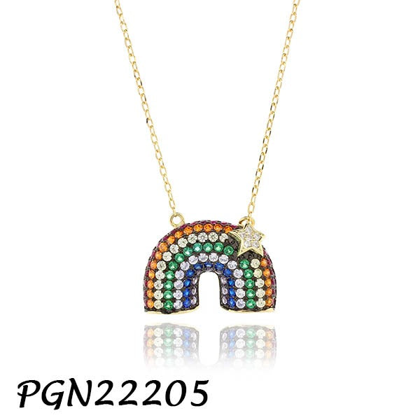 Rainbow Necklace 15+3" - PGN22205