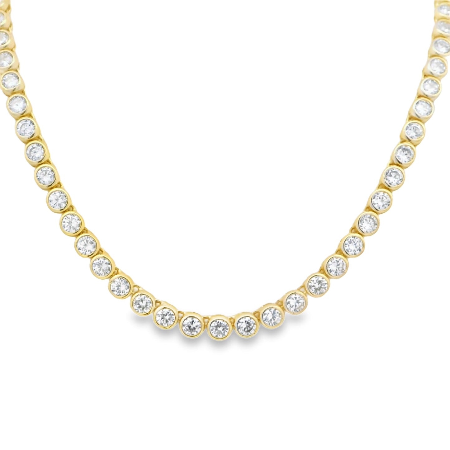 4MM Bezel Tennis Necklace - KN22323