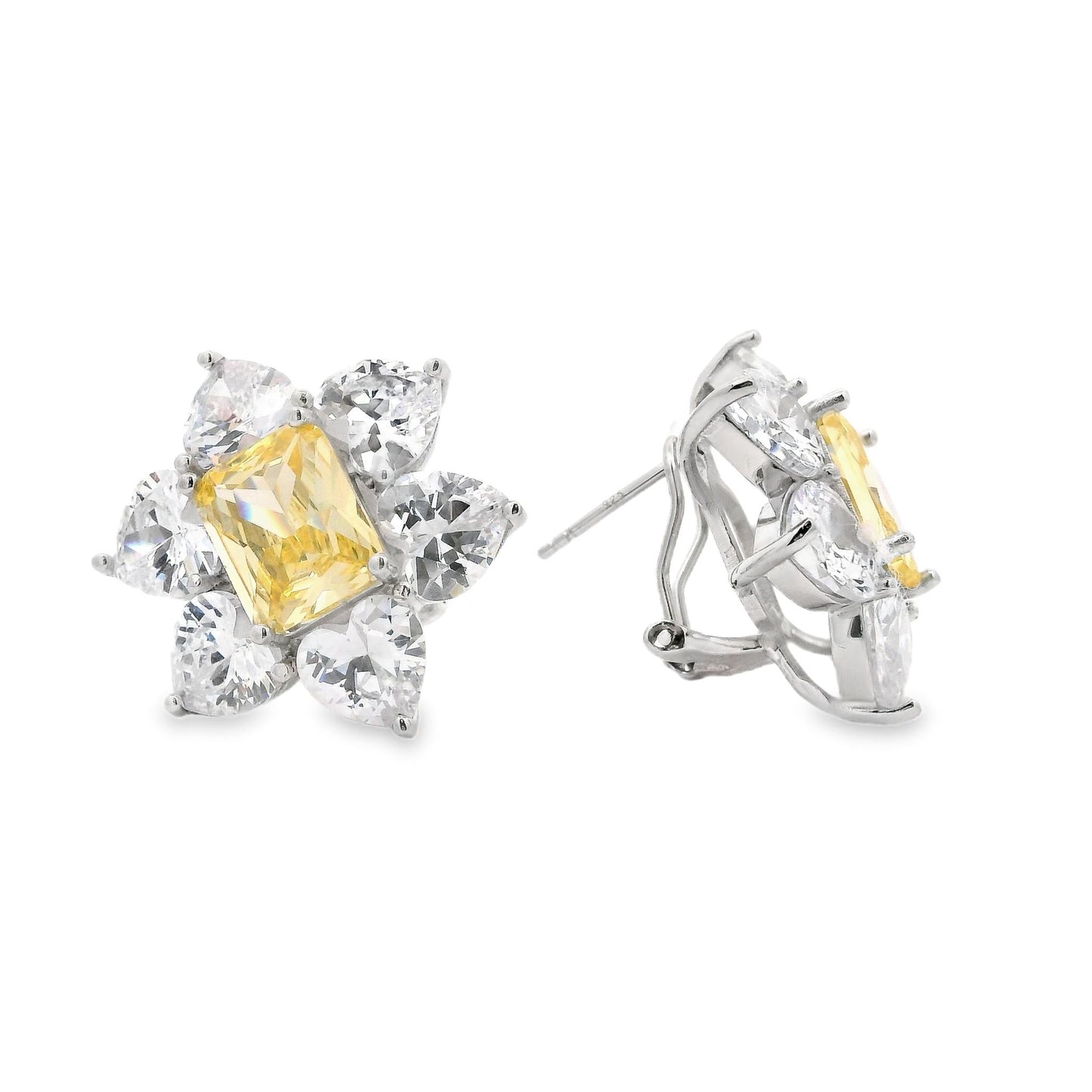Chunky Flower Omega Earring - KE192016