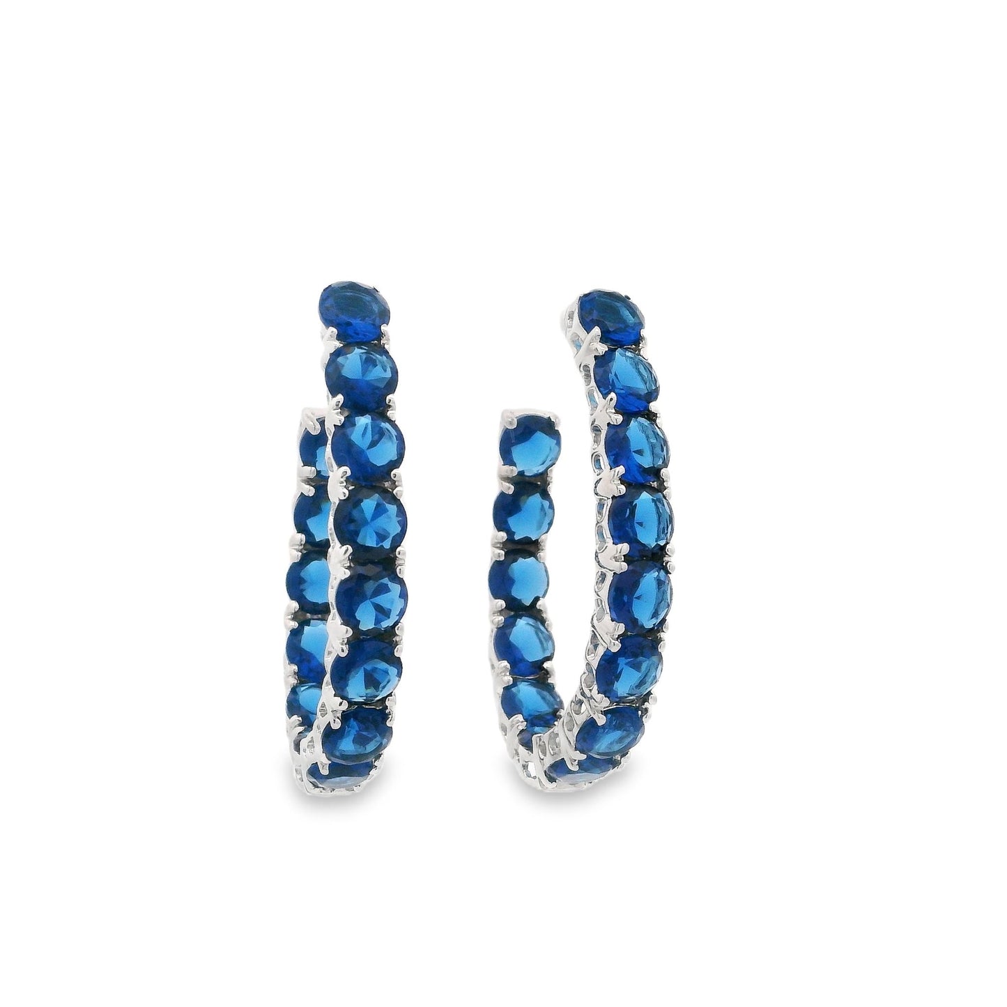 5MM Stone Oval 1.5" Hoop - KE19944