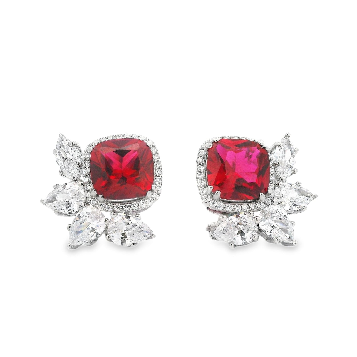 HW Stone with Leaf Earring - KE191026