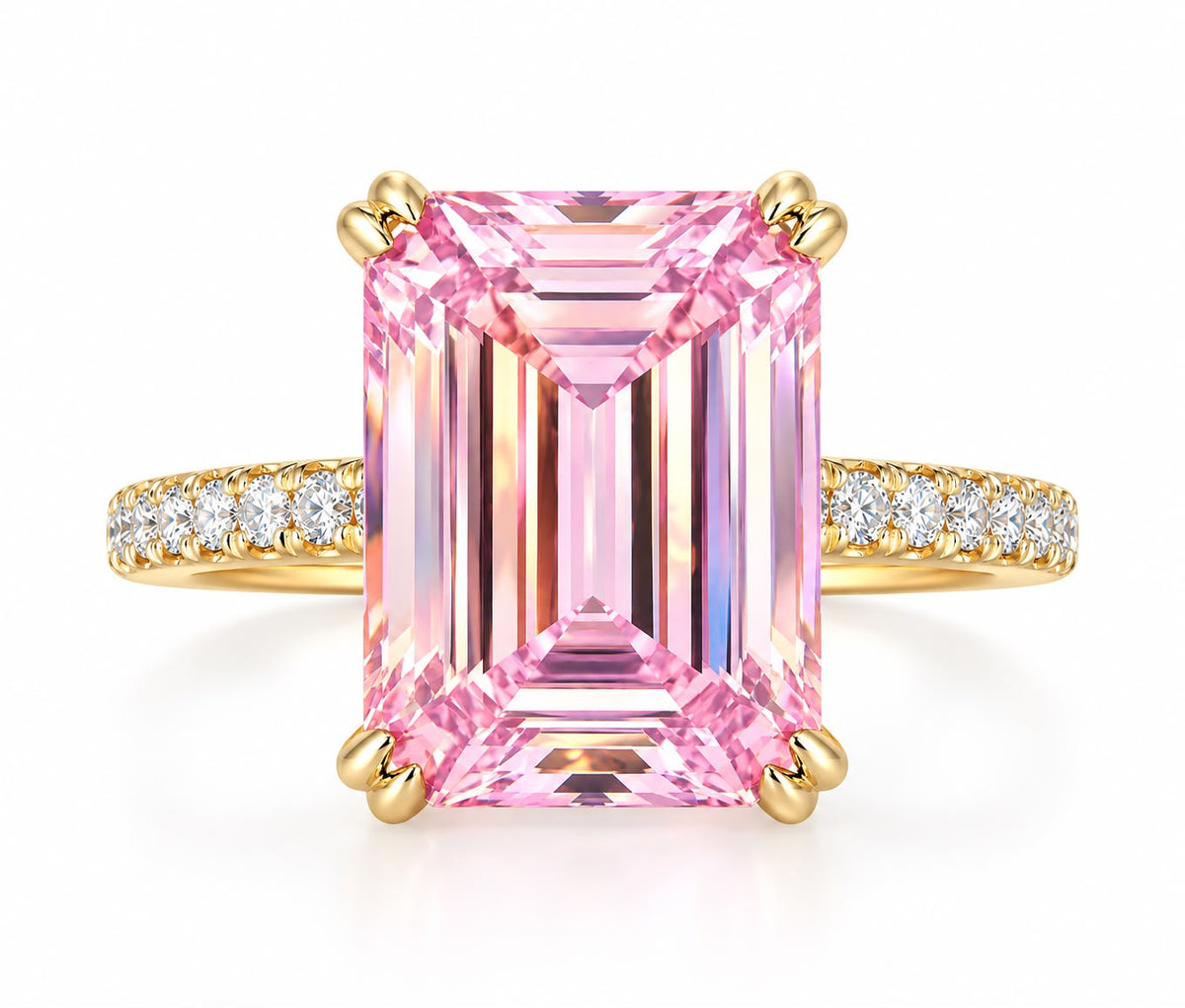 Emerald Cut Pave Band Ring - KR661010