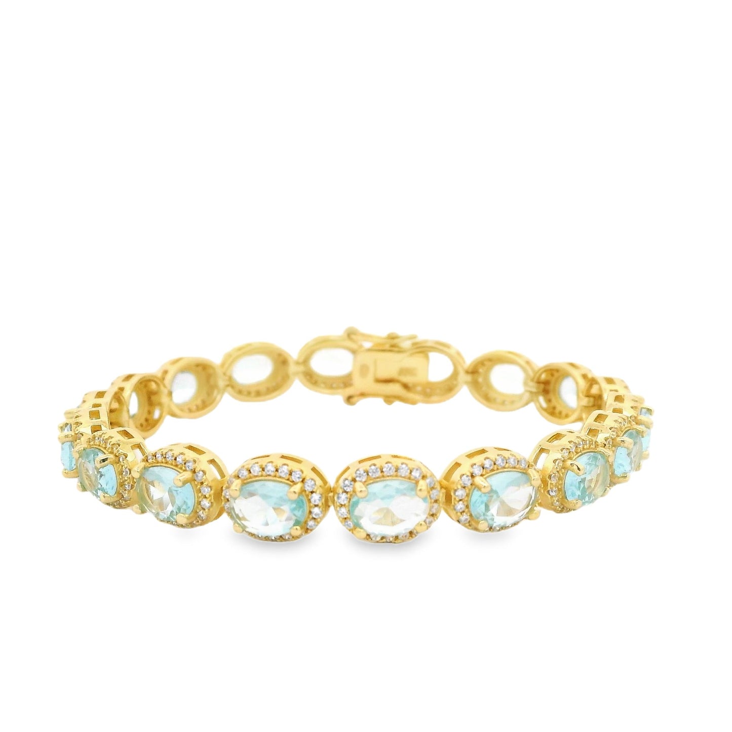 Oval Halo Elegant Bracelet - KB33124