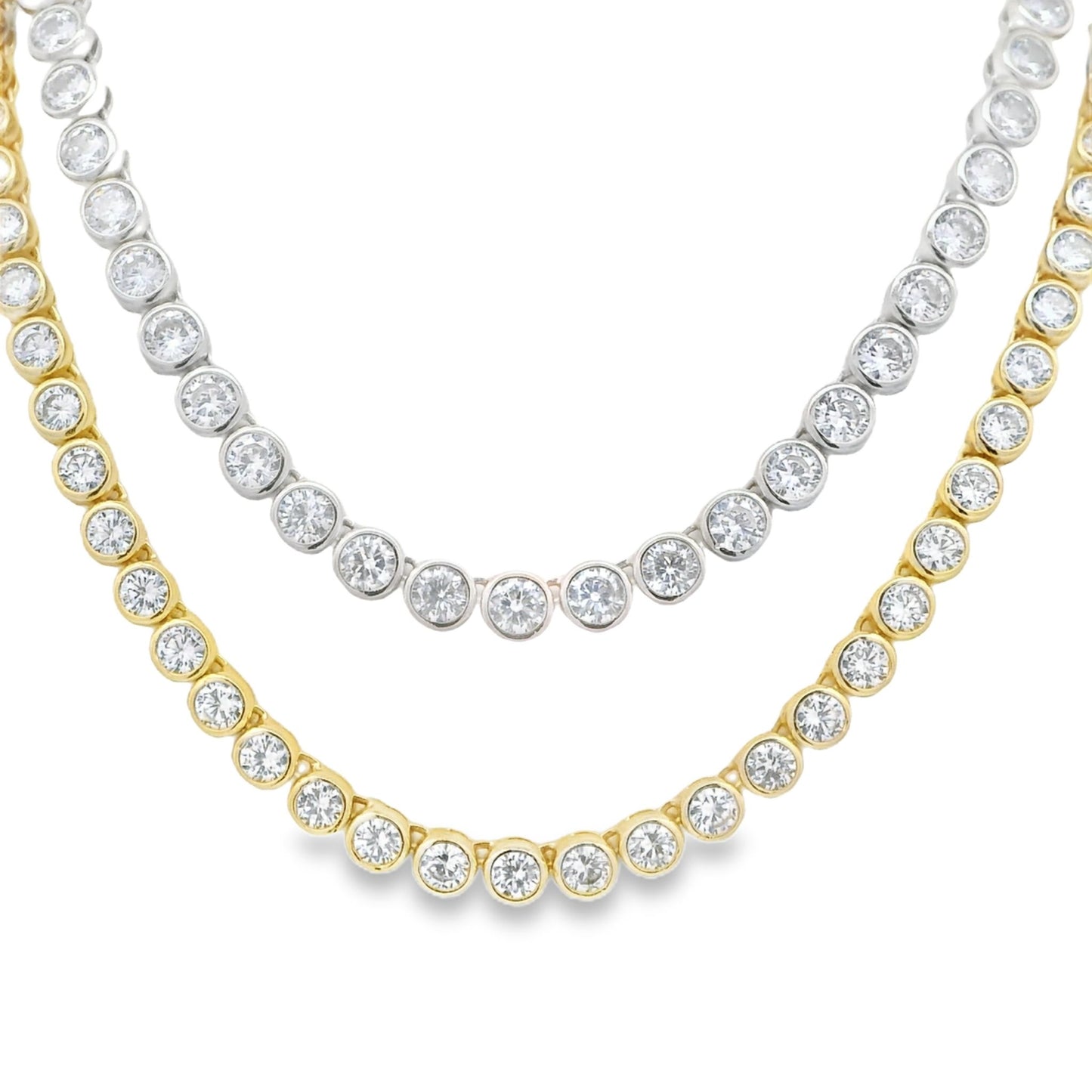 4MM Bezel Tennis Necklace - KN22323