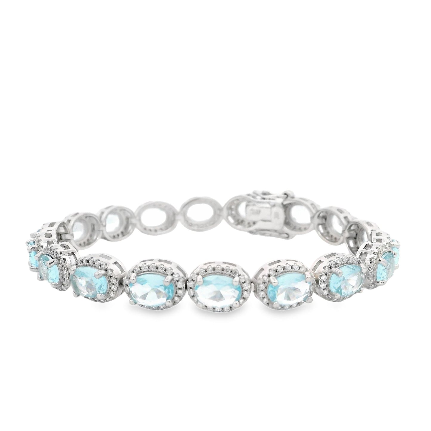 Oval Halo Elegant Bracelet - KB33124