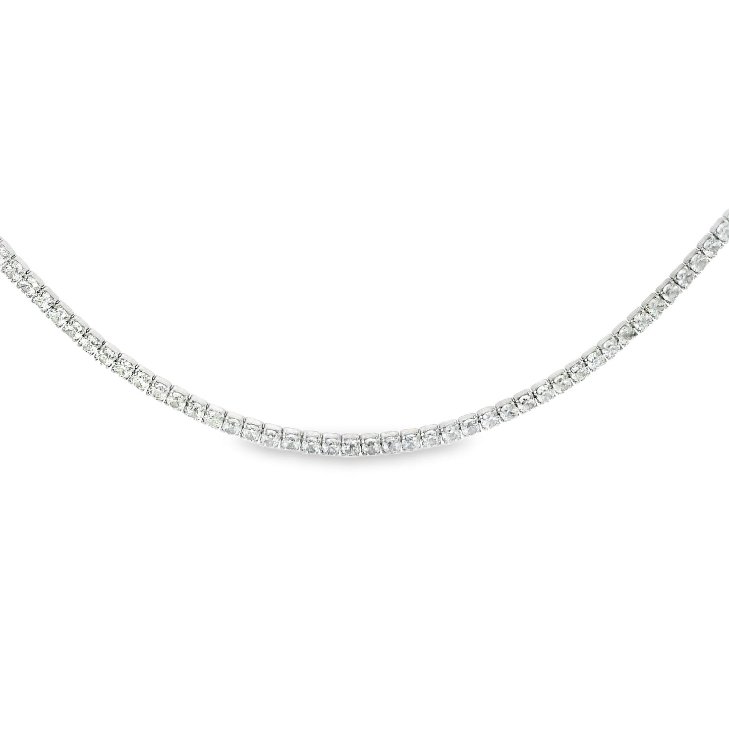 Micro Diamond CZ 2MM Tennis Necklace - KN22095A