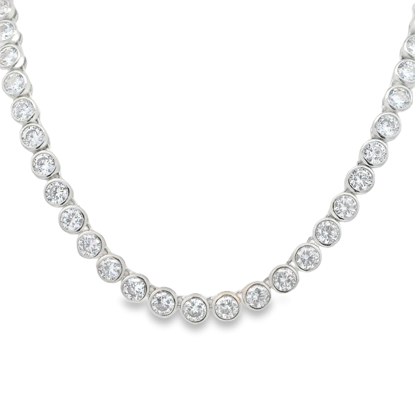 4MM Bezel Tennis Necklace - KN22323