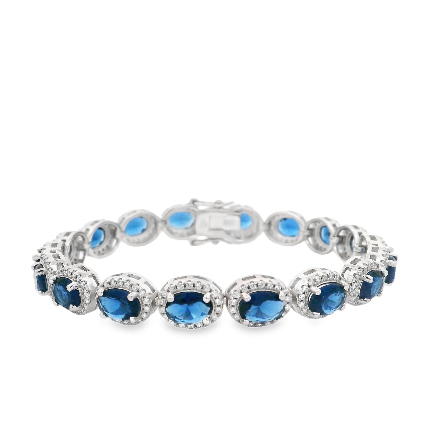 Oval Halo Elegant Bracelet - KB33124