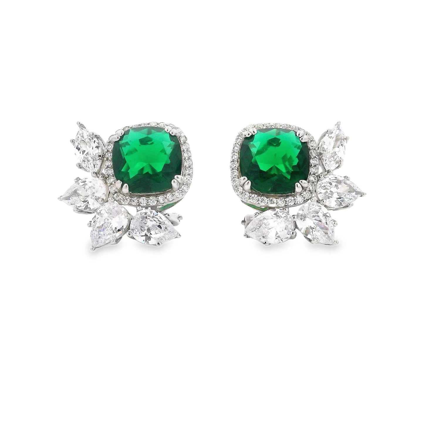 HW Stone with Leaf Earring - KE191026