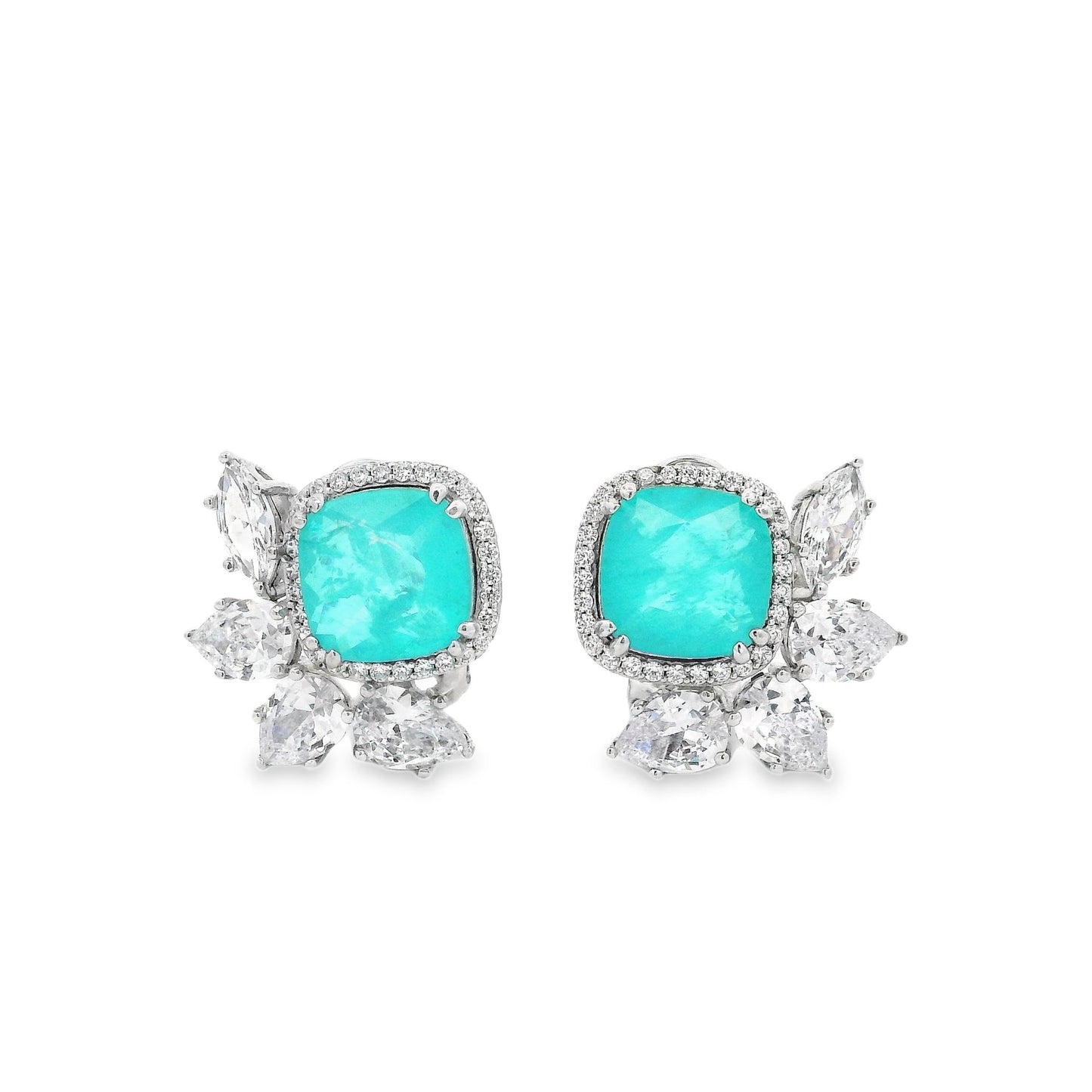 HW Stone with Leaf Earring - KE191026