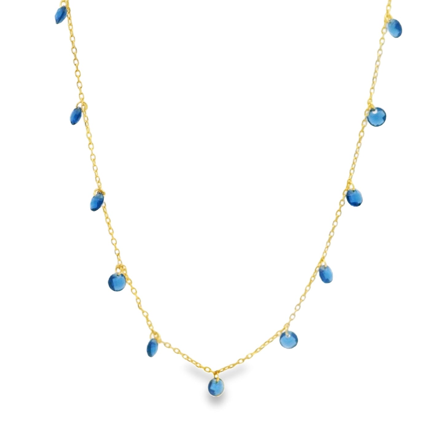 Floating Gem Droplet Necklace 15+3" - PGN22204