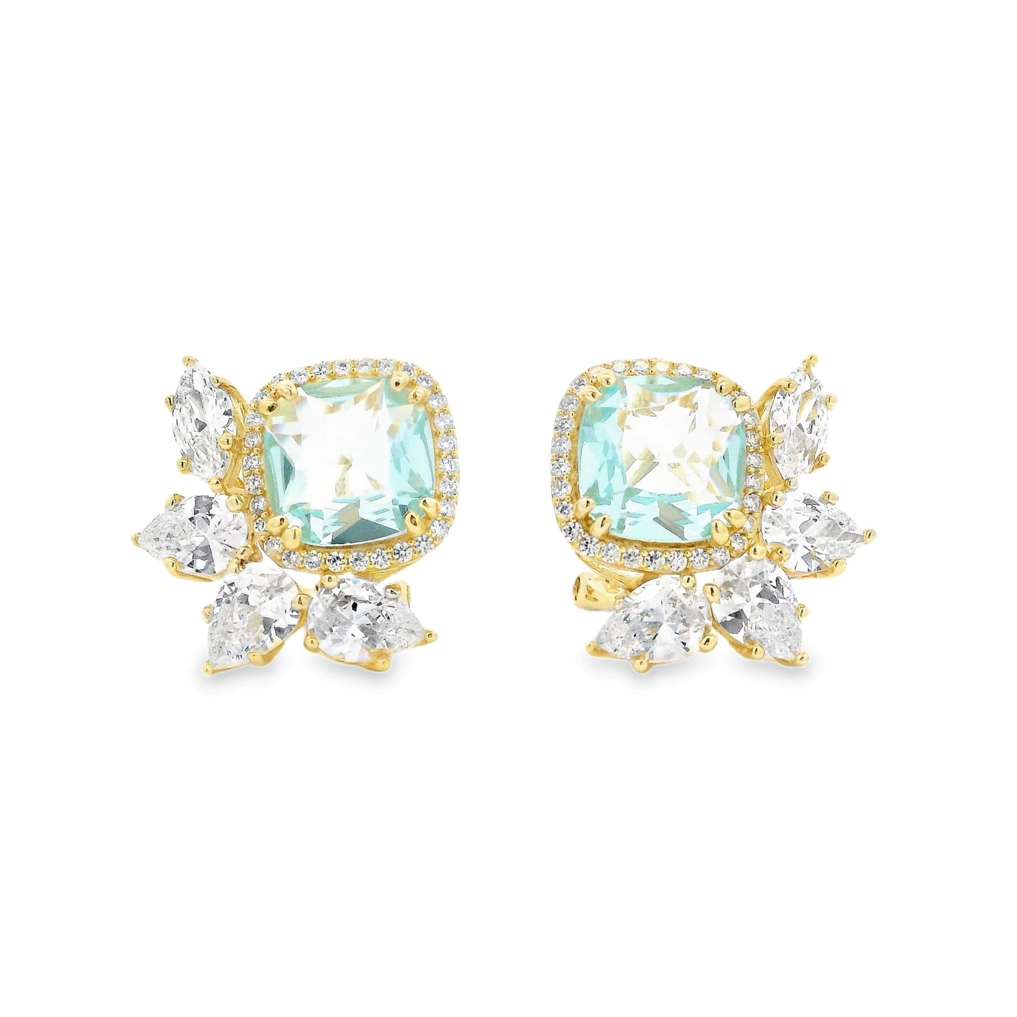 HW Stone with Leaf Earring - KE191026