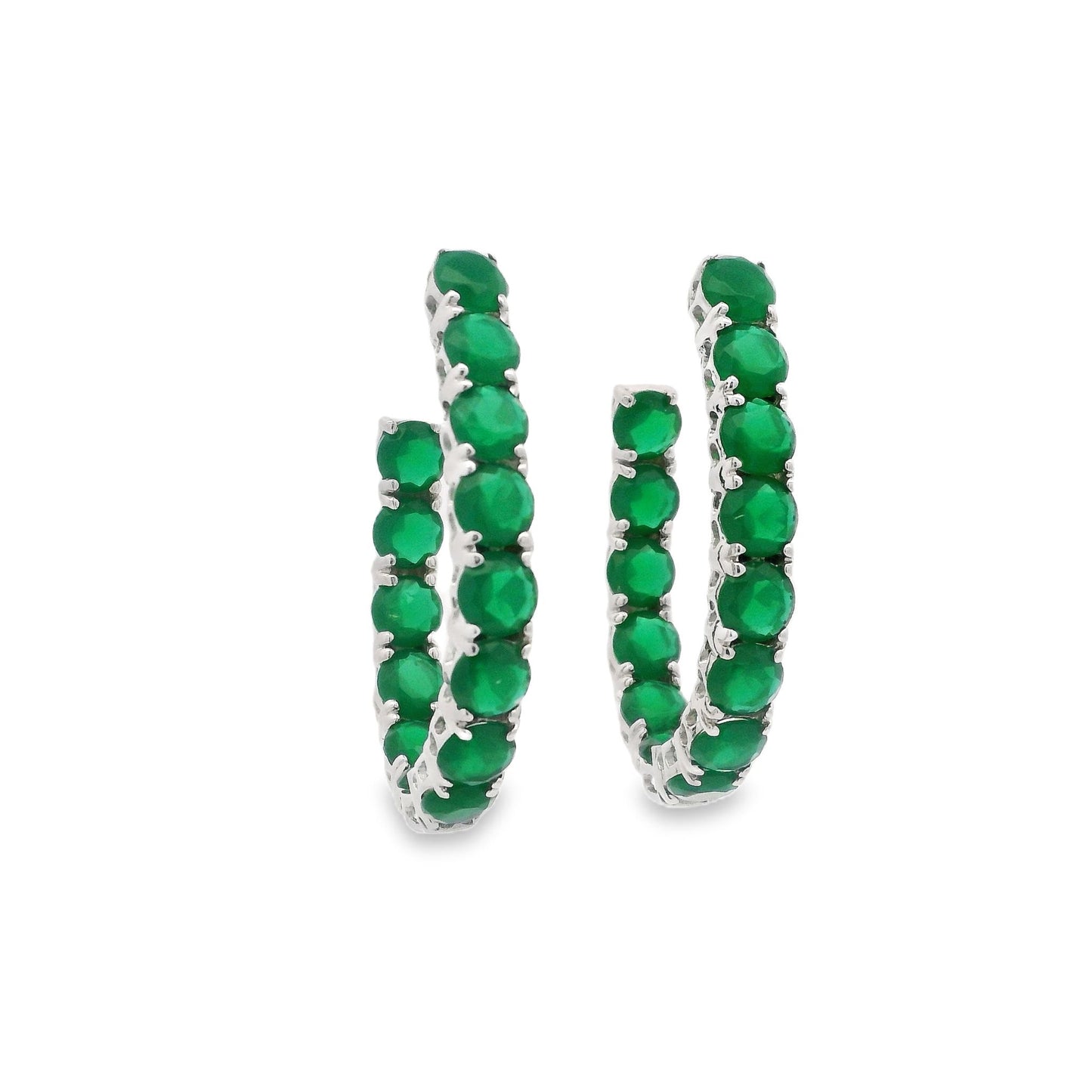 5MM Stone Oval 1.5" Hoop - KE19944