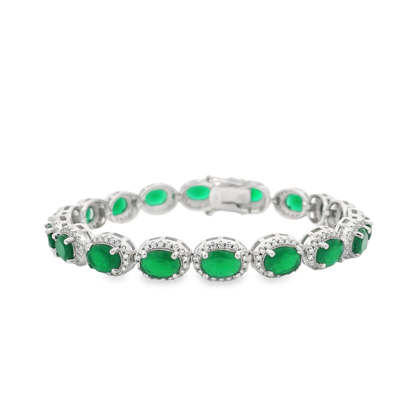 Oval Halo Elegant Bracelet - KB33124