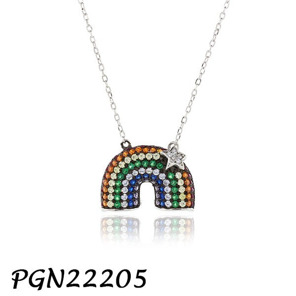 Rainbow Necklace 15+3" - PGN22205