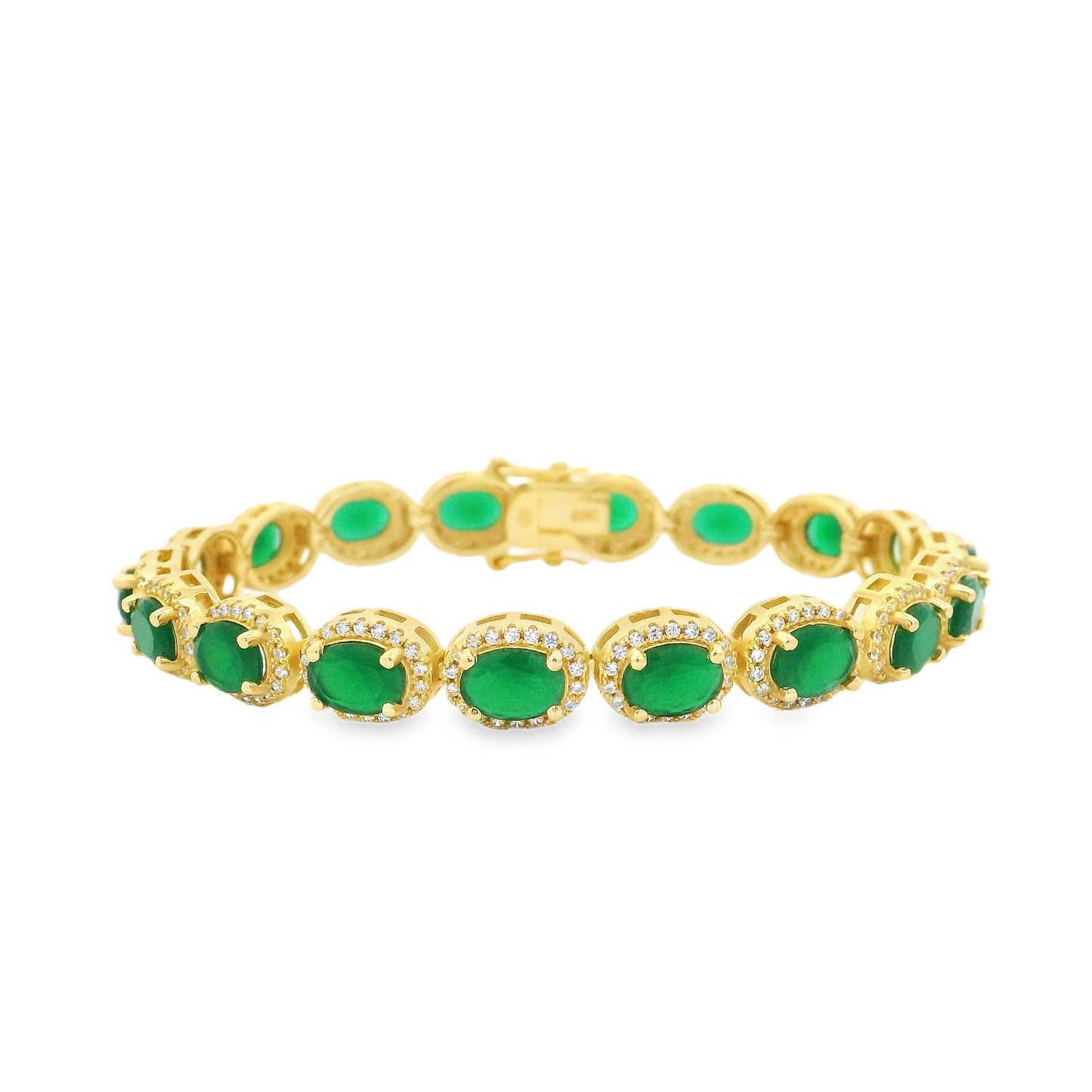 Oval Halo Elegant Bracelet - KB33124