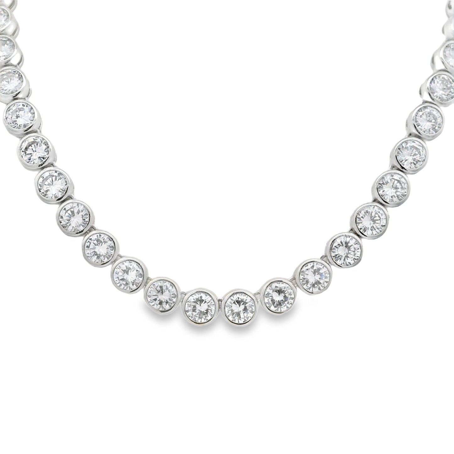 5MM Bezel Tennis Necklace - KN22324