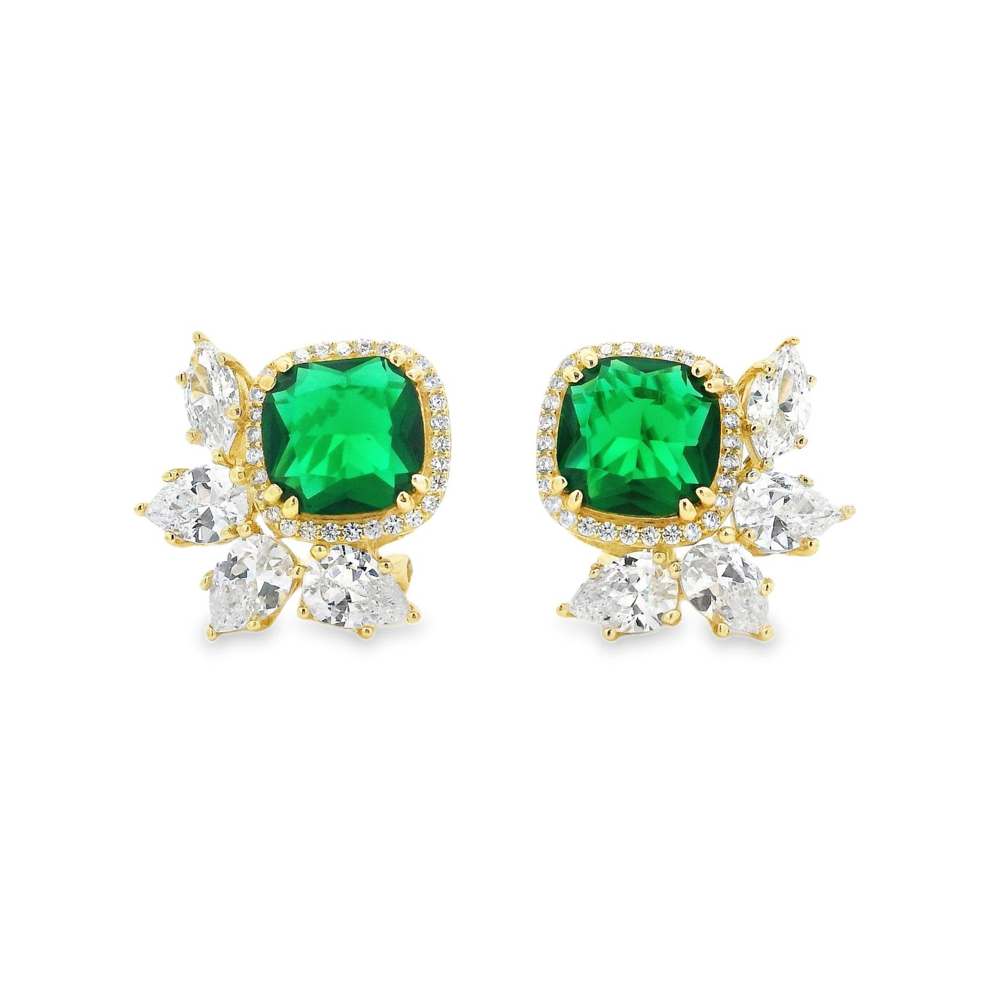 HW Stone with Leaf Earring - KE191026