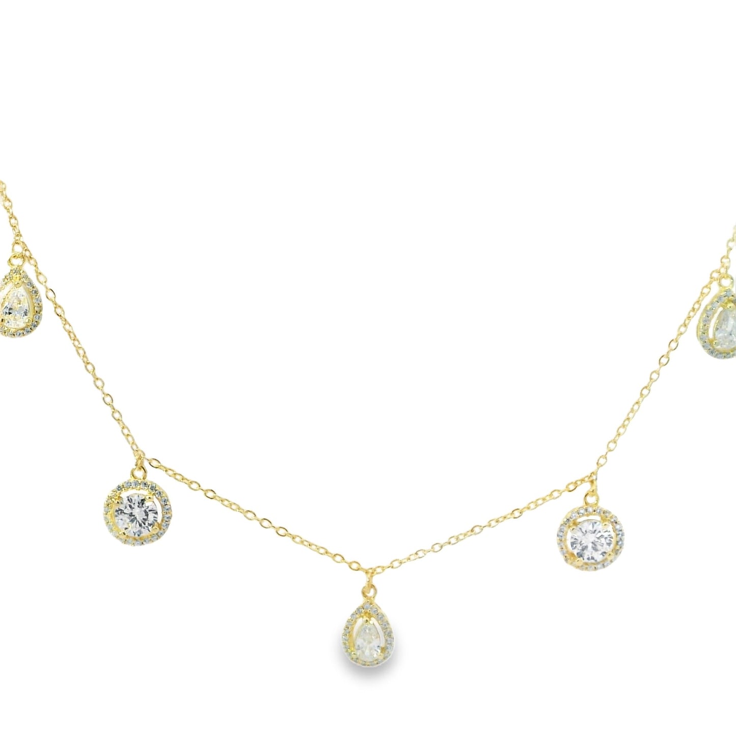Floating Multi-Shape Dainty Necklace 15+3" - PGN22308