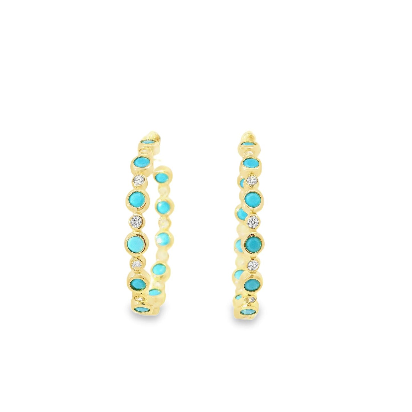 Bezel Bubble Hoops 1.25" - KE192032