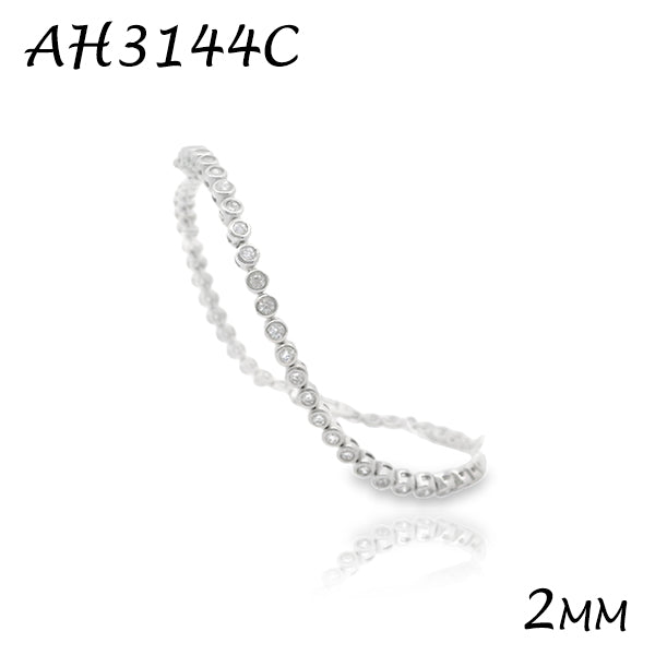 Bezel Diamond CZ 2mm Tennis Bracelet - AH3144C