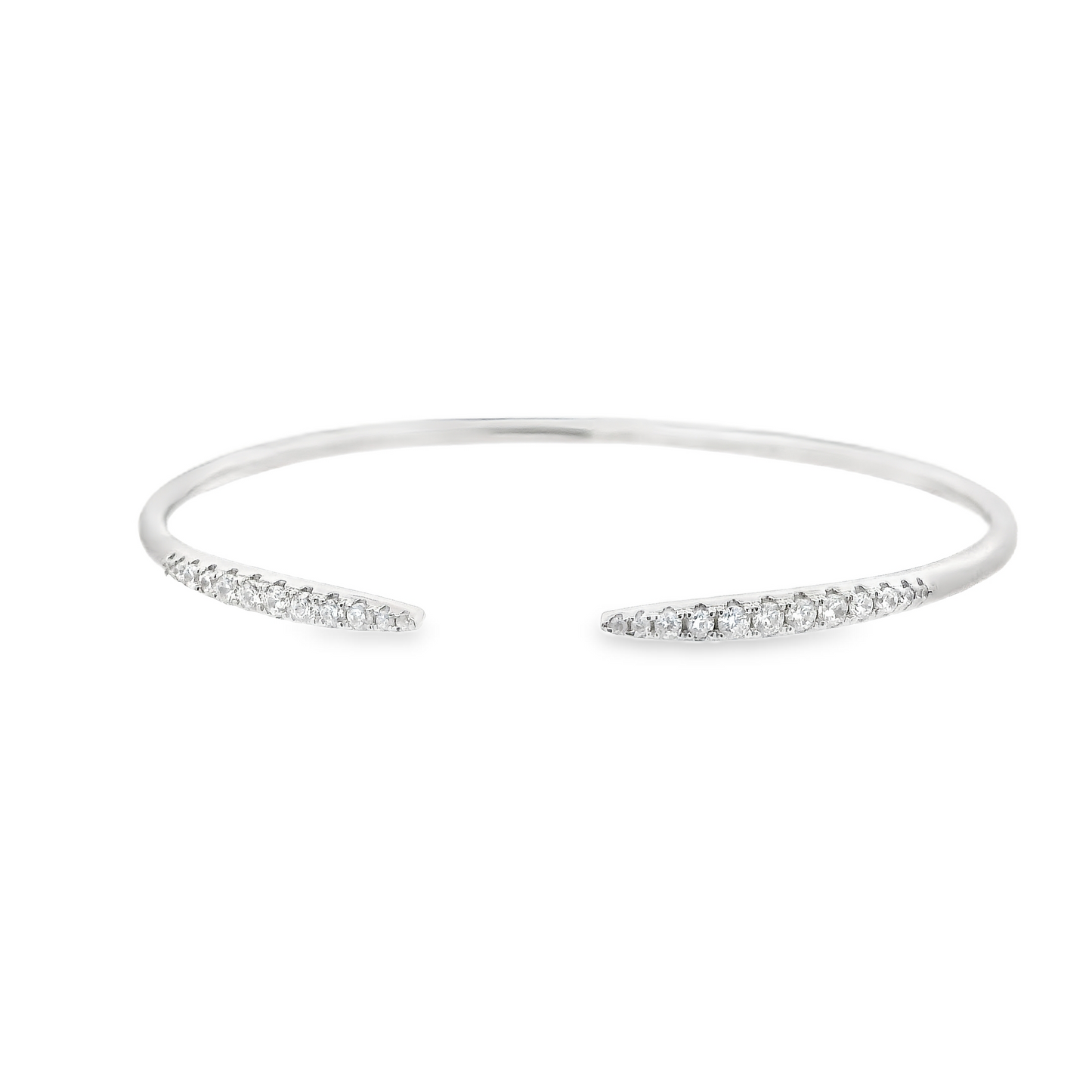 Open Diamond Tip Bangle - KAN47132