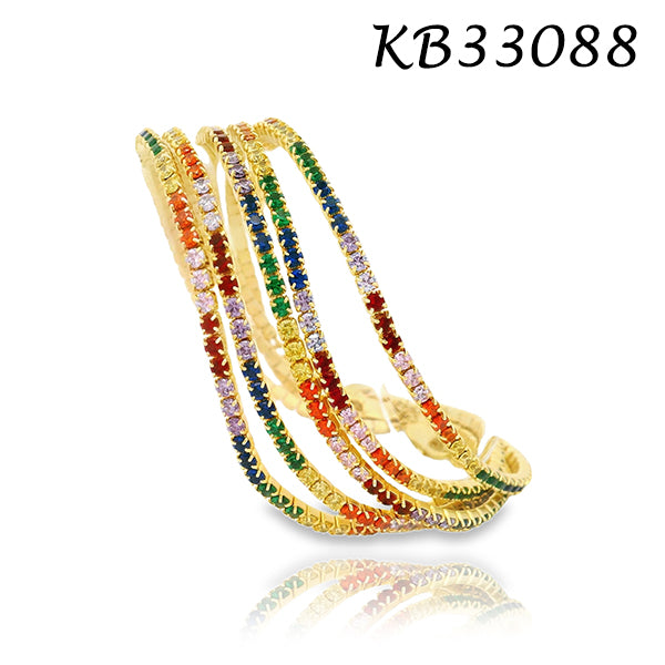 Micro Diamond CZ 2MM Tennis 6+1" Bracelet - KB33088-2