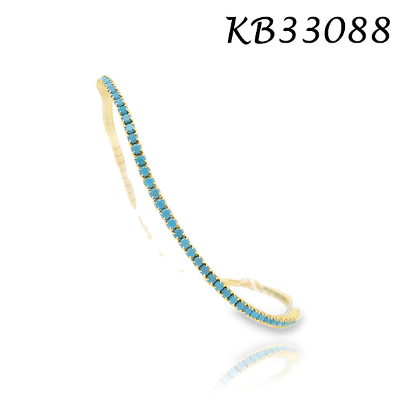 Micro Diamond CZ 2MM Tennis 6+1" Bracelet - KB33088-2