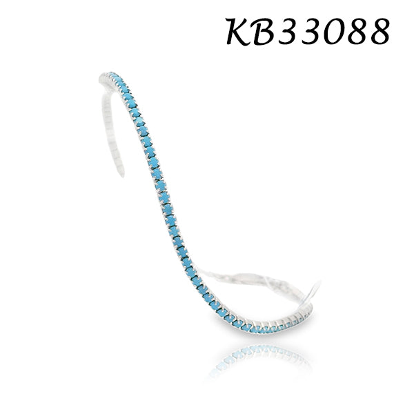 Micro Diamond CZ 2MM Tennis 6+1" Bracelet - KB33088-2