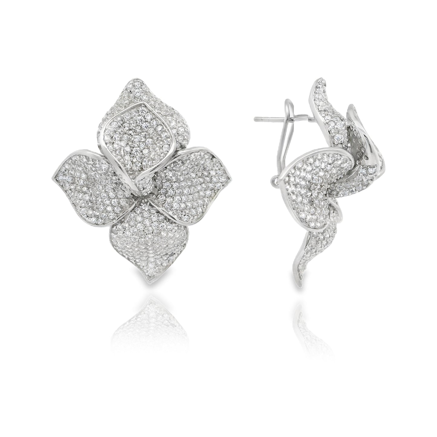 Lelegant Pave Orchid Earring - KE19636