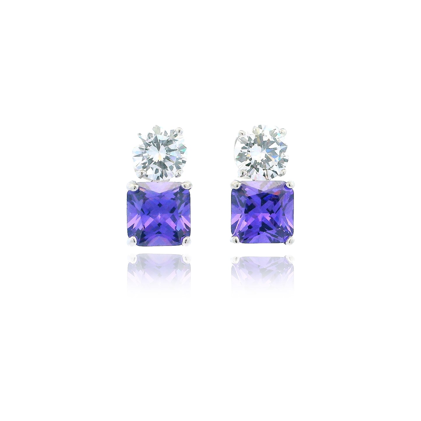 Small Classic Double Stones CZ Earring β KE19930