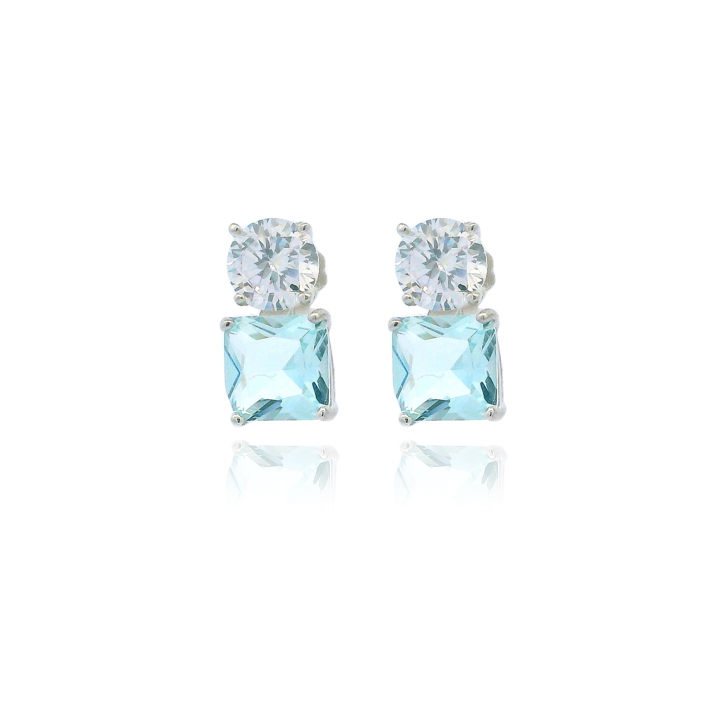 Small Classic Double Stones CZ Earring β KE19930
