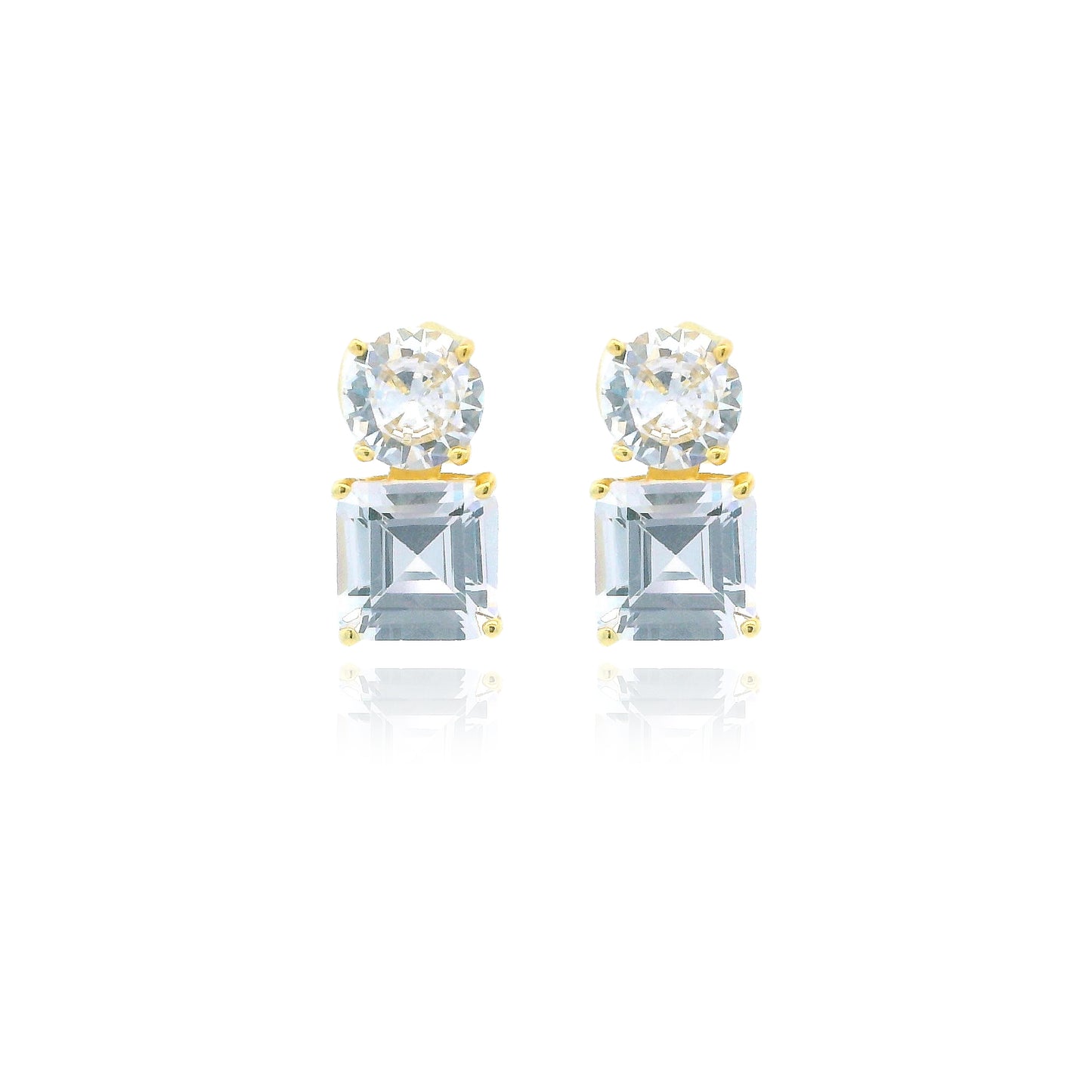 Small Classic Double Stones CZ Earring β KE19930
