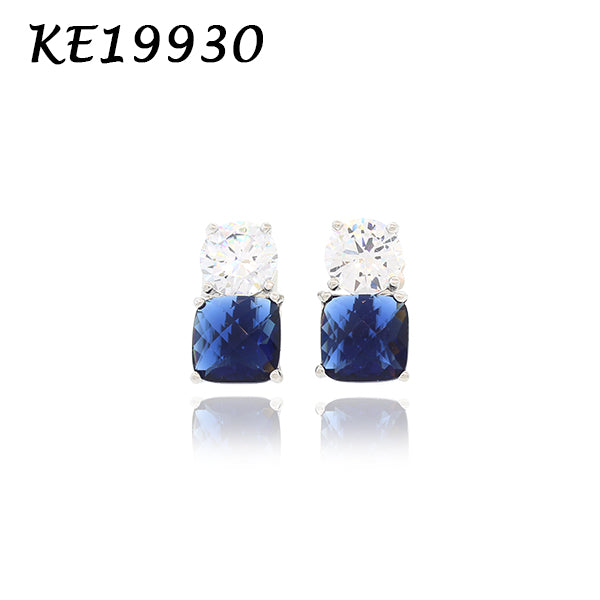 Small Classic Double Stones CZ Earring β KE19930