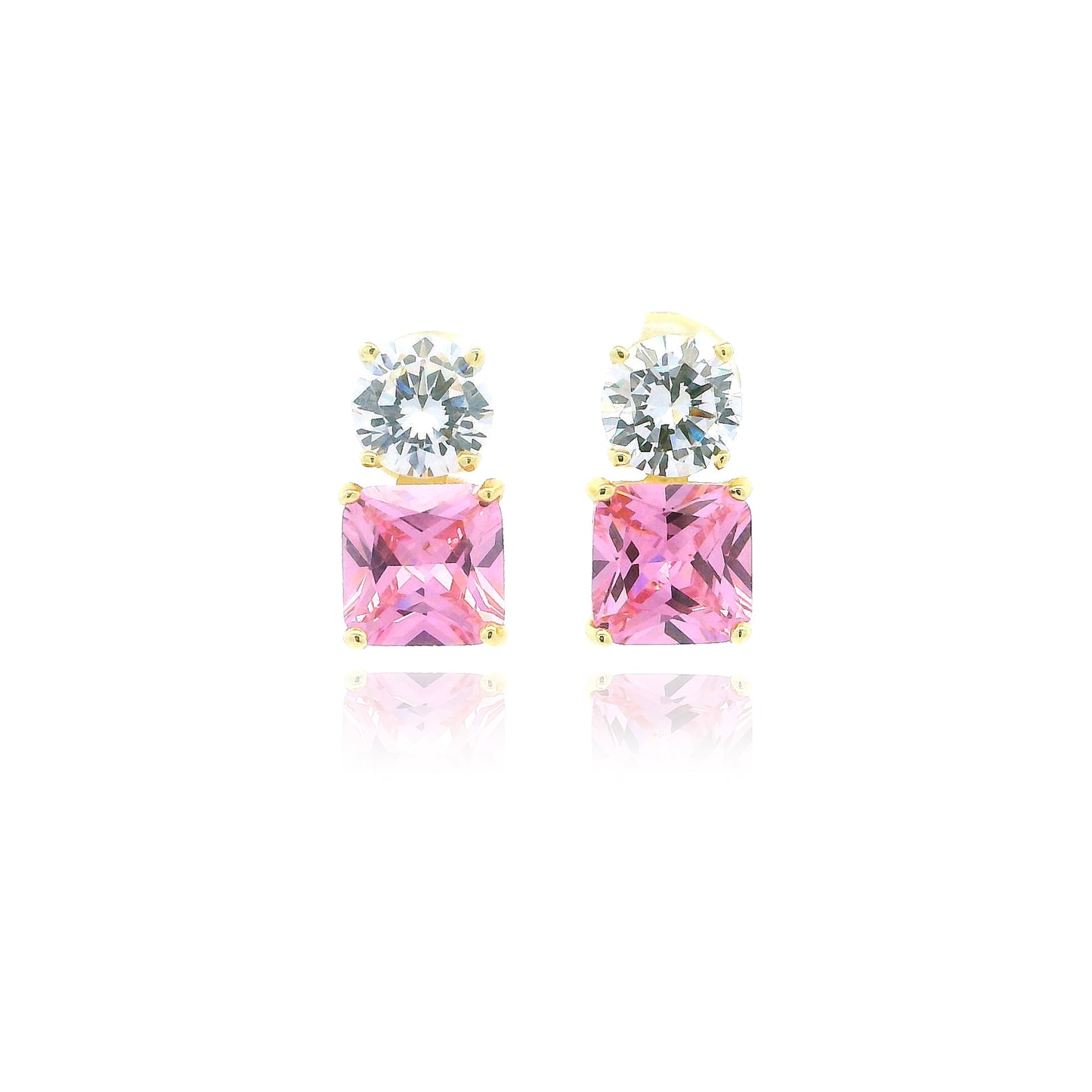 Small Classic Double Stones CZ Earring β KE19930