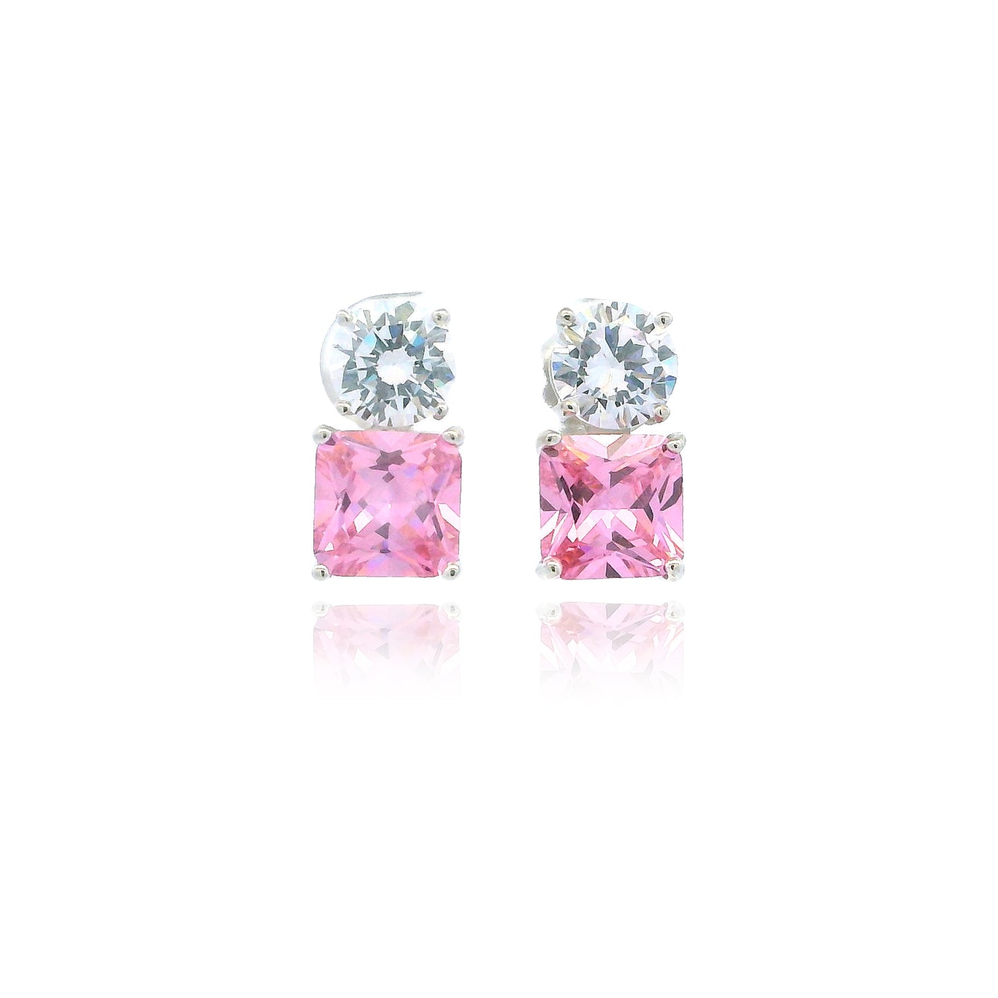 Small Classic Double Stones CZ Earring β KE19930
