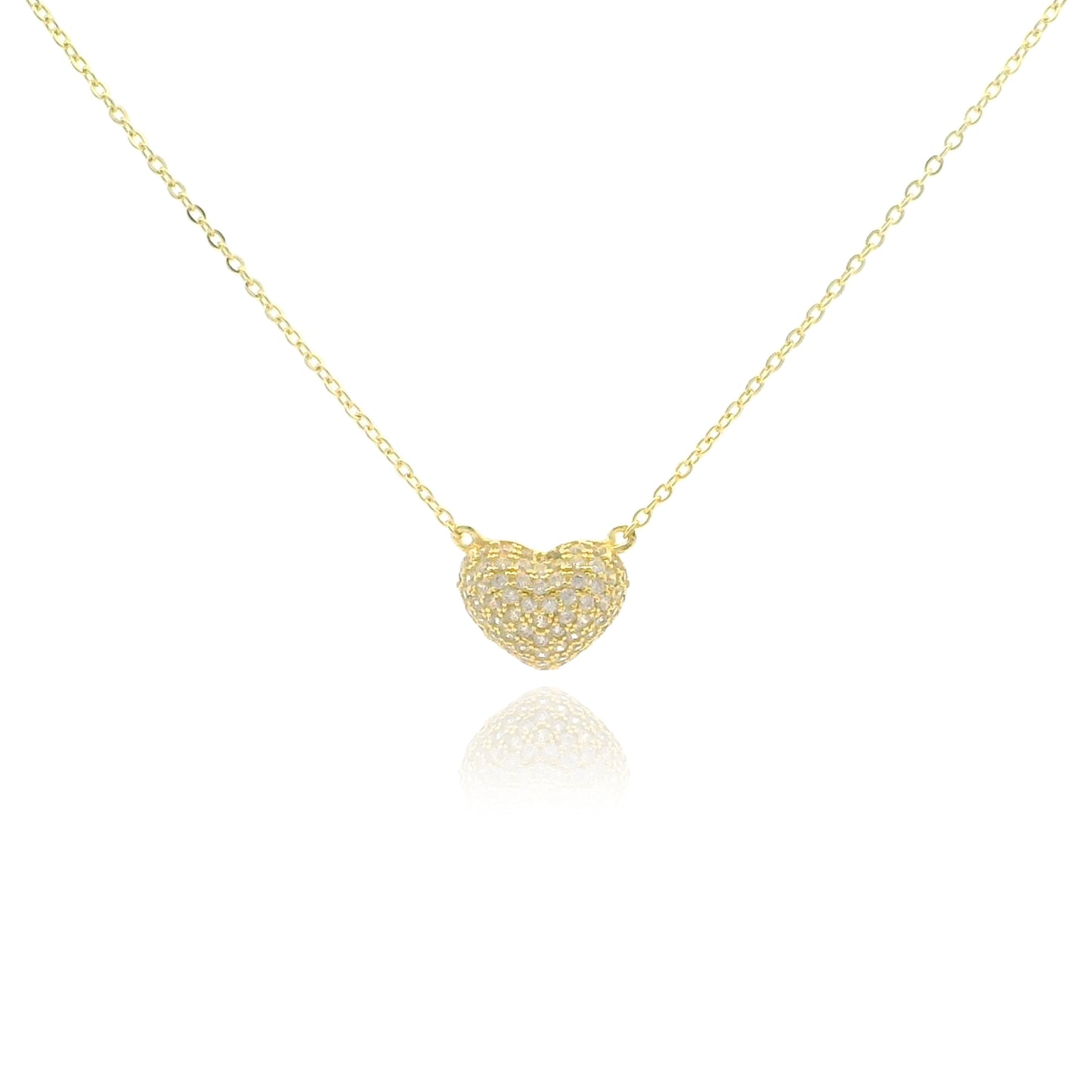 Puffy Heart 15+3" Necklace - PGN22228