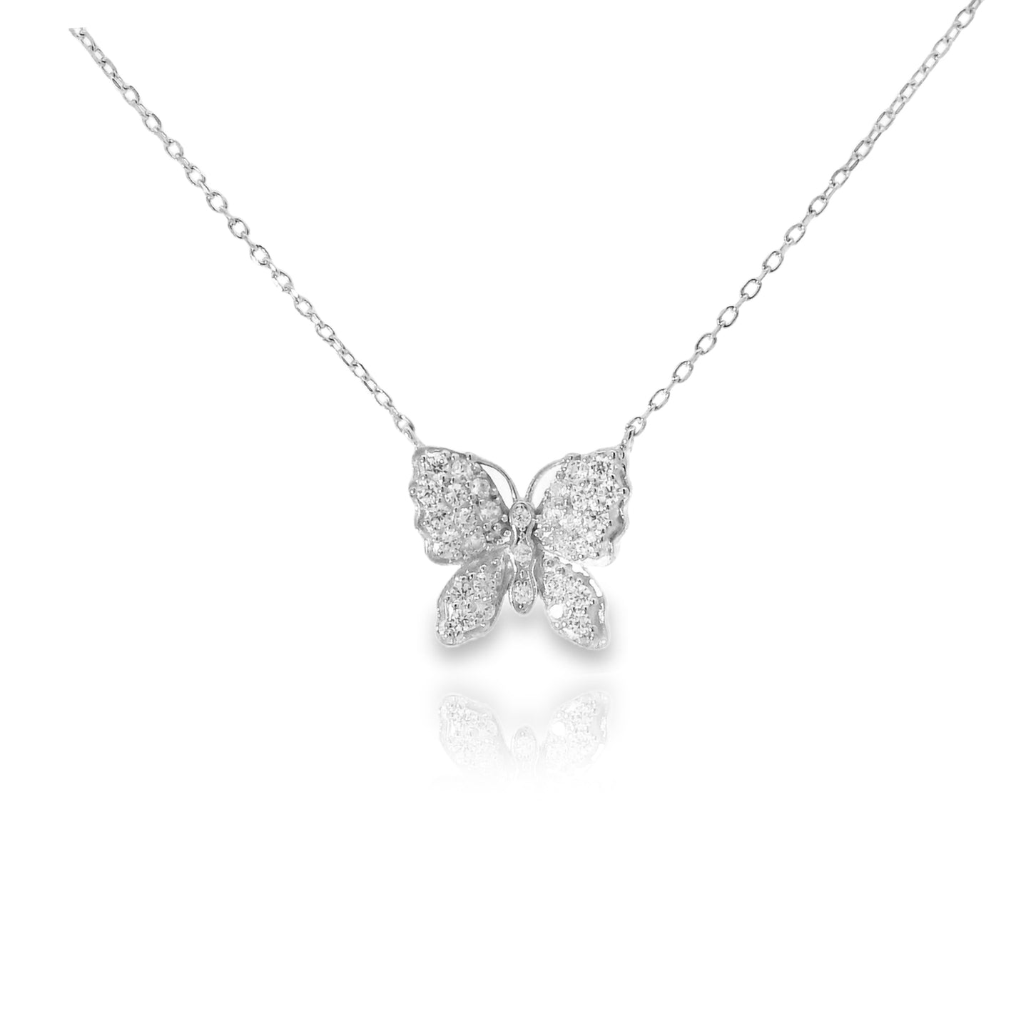 Pave Butterfly 15+3" Necklace - PGN22377