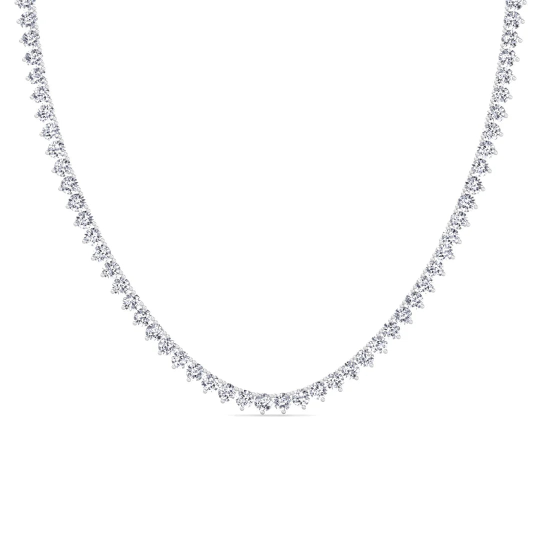 2.5MM 3PRONG Tennis Necklace - KN22299