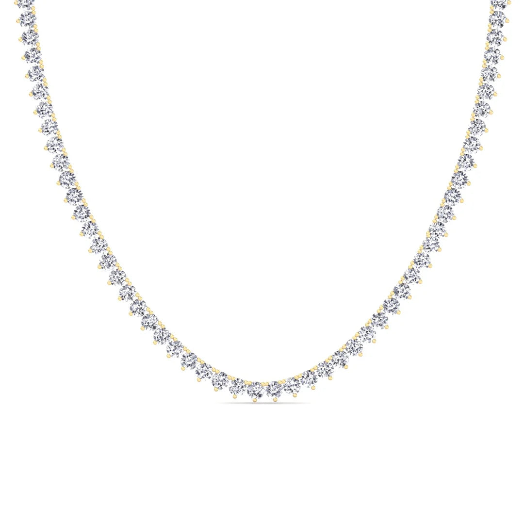 2.5MM 3PRONG Tennis Necklace - KN22299