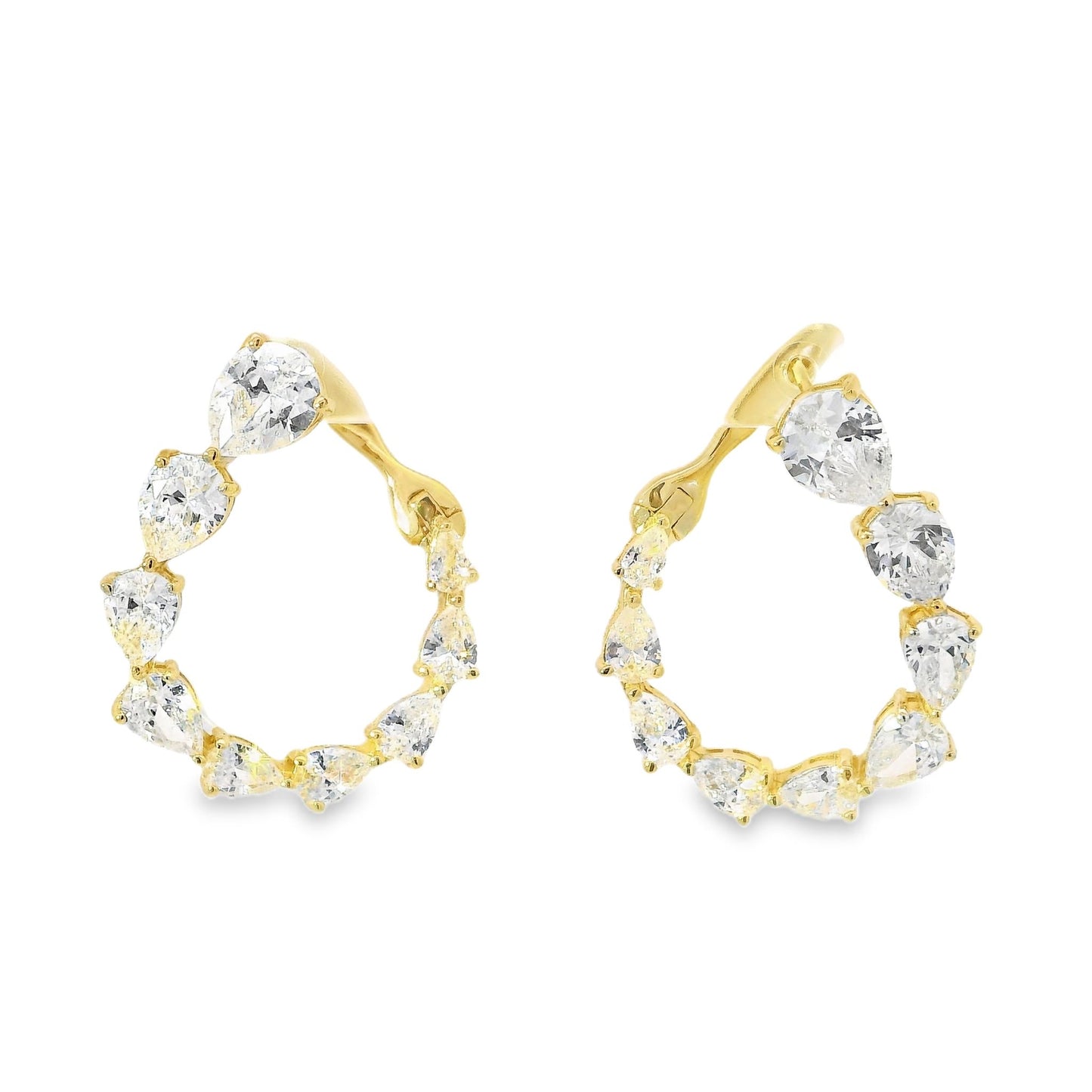 Tear Drop "C" Earrings - KE192034