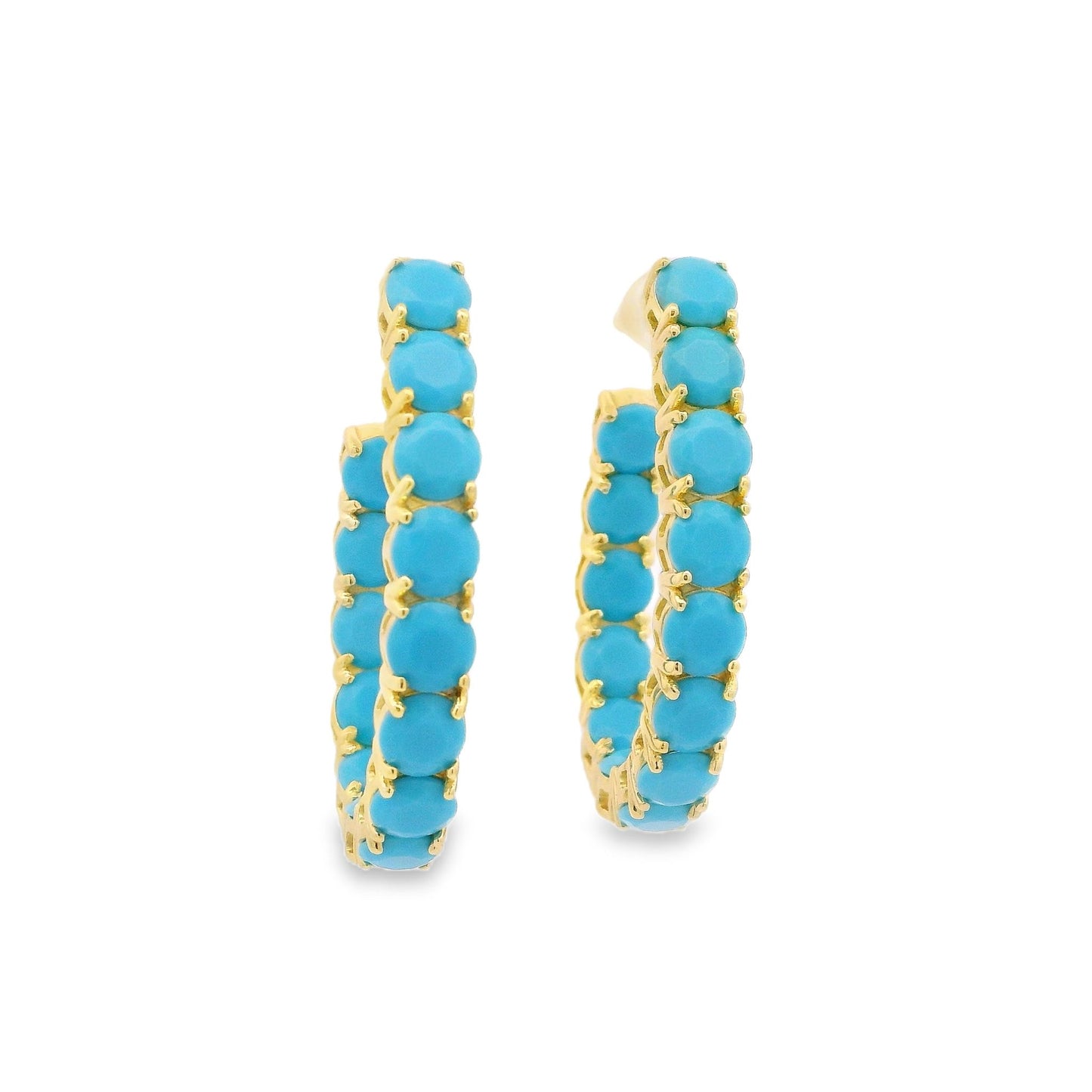 5MM Stone Oval 1.5" Hoop - KE19944