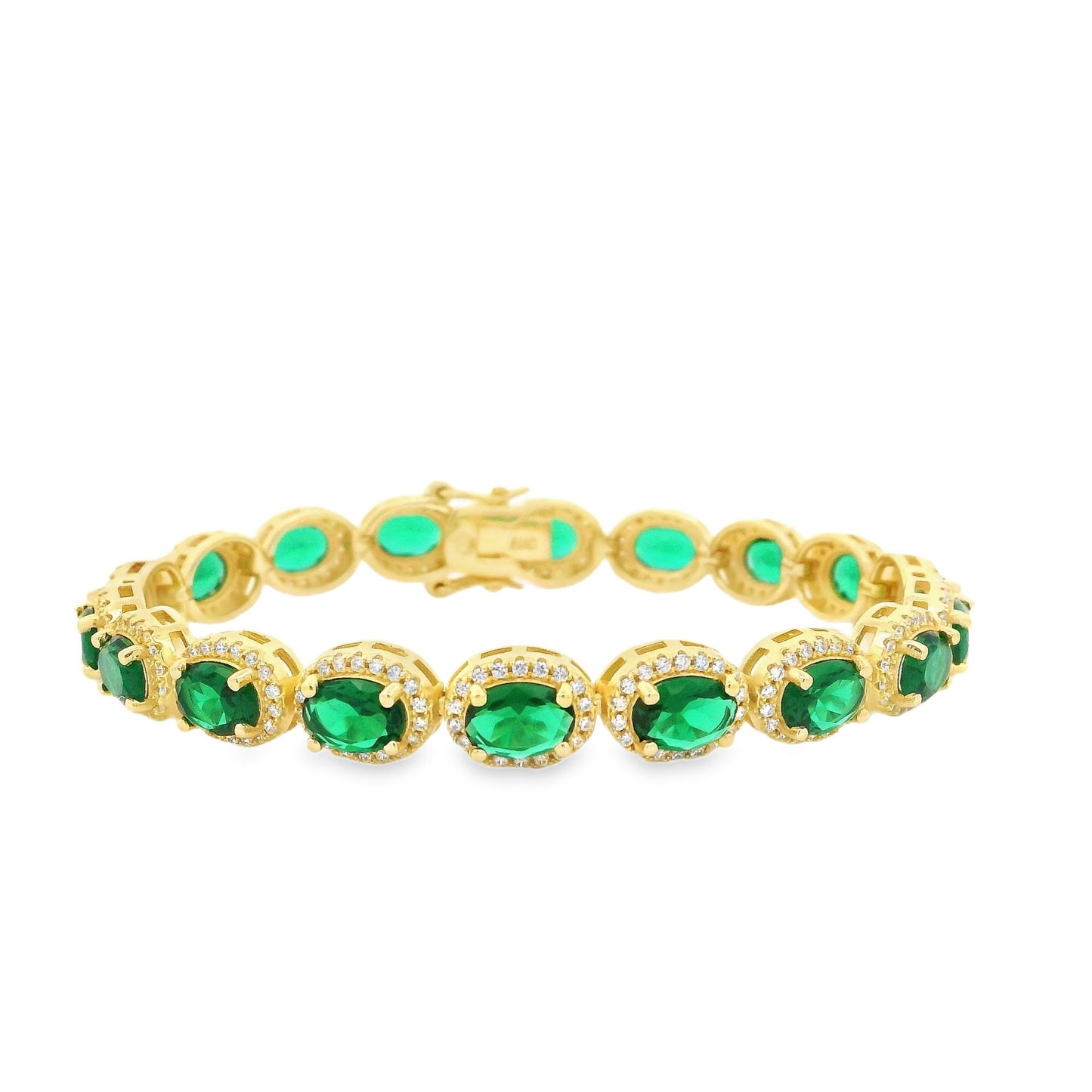 Oval Halo Elegant Bracelet - KB33124