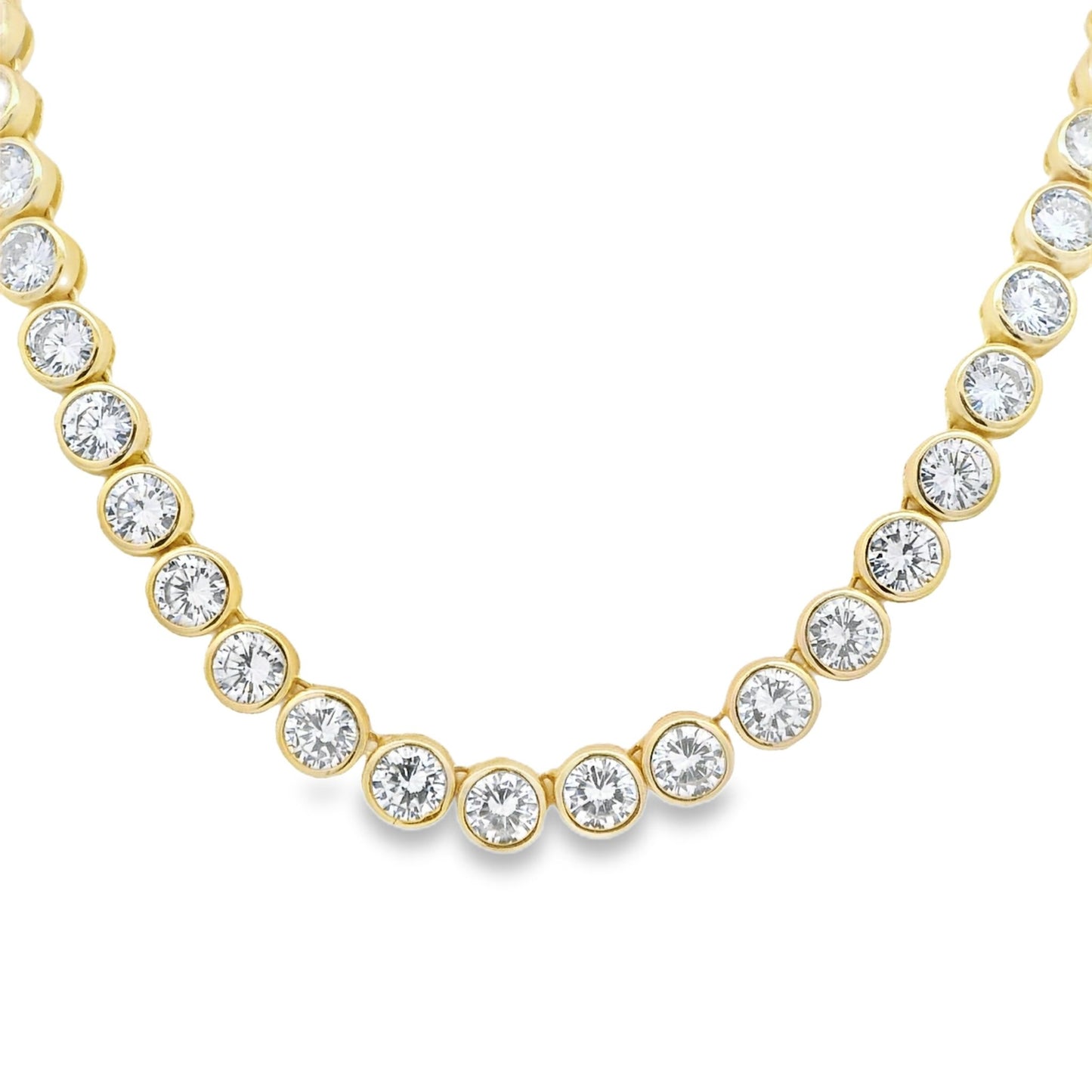 5MM Bezel Tennis Necklace - KN22324