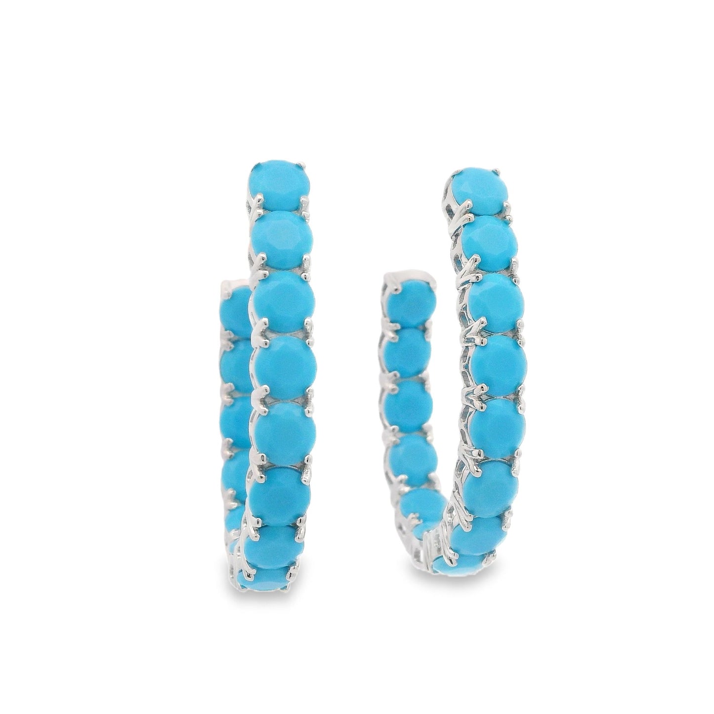 5MM Stone Oval 1.5" Hoop - KE19944