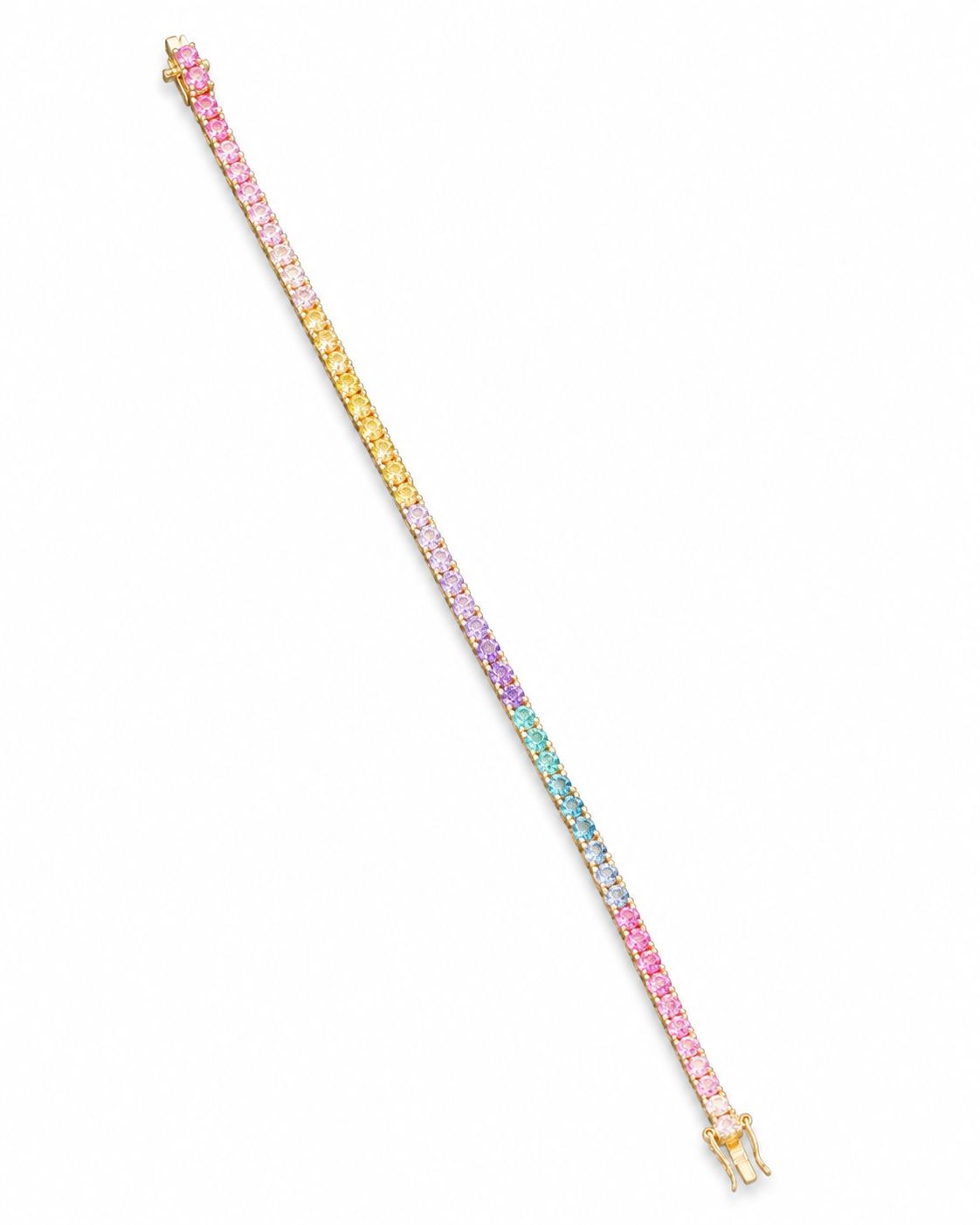Color CZ 3MM 4prong Tennis Bracelet - KB33070