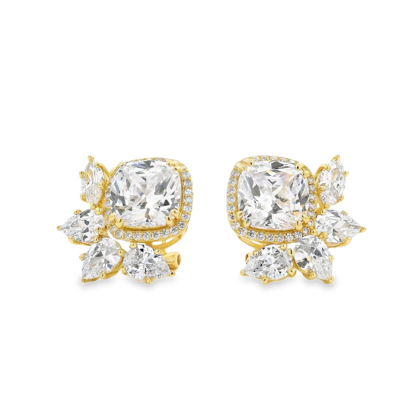 HW Stone with Leaf Earring - KE191026